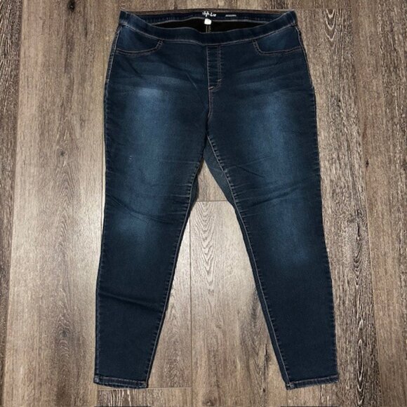 Style & Co Jeggings Women's Size 20W Pull-On Faux Front Pockets Skinny Stretch - Picture 1 of 4